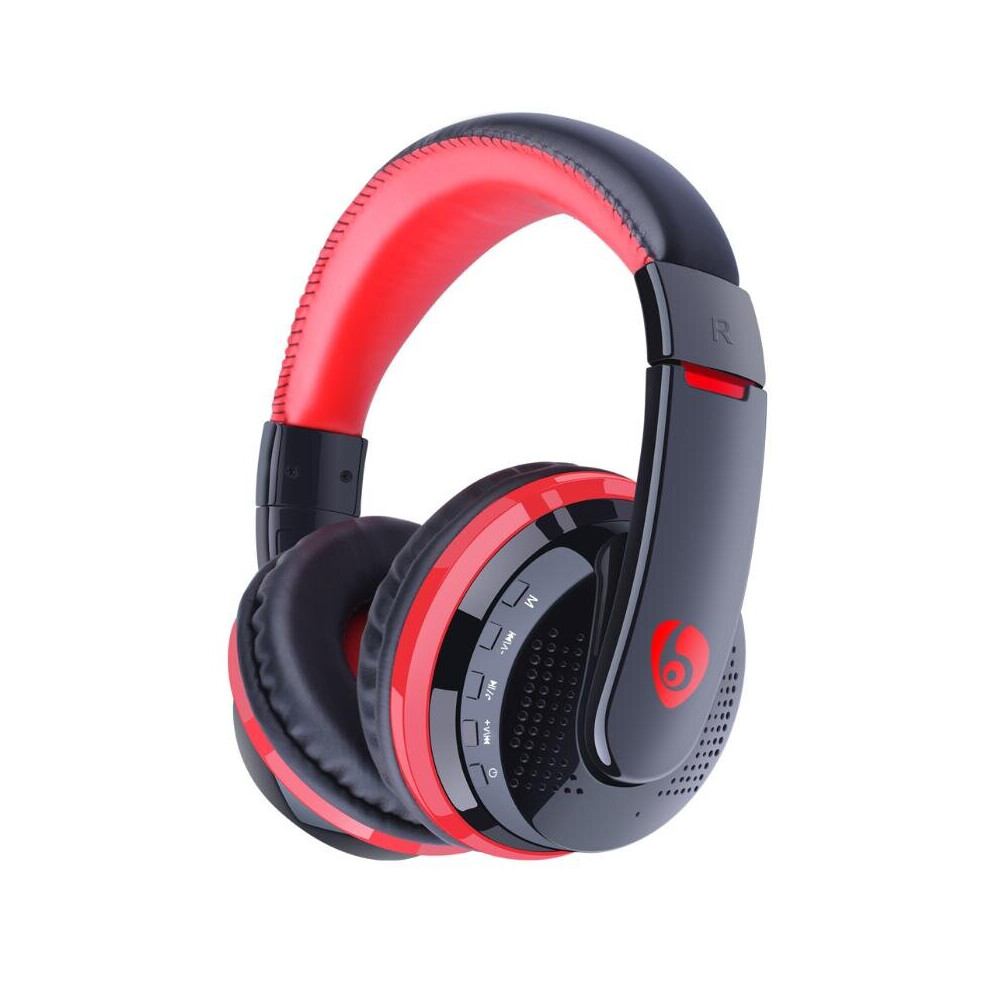 (A-) Nvahva Bass Bluetooth Headphone Headset, On-Ear Bluetooth Wireless Earphones Auriculares With 3.5Mm Aux Tf Card Music Fm Radio Red 4851204952444