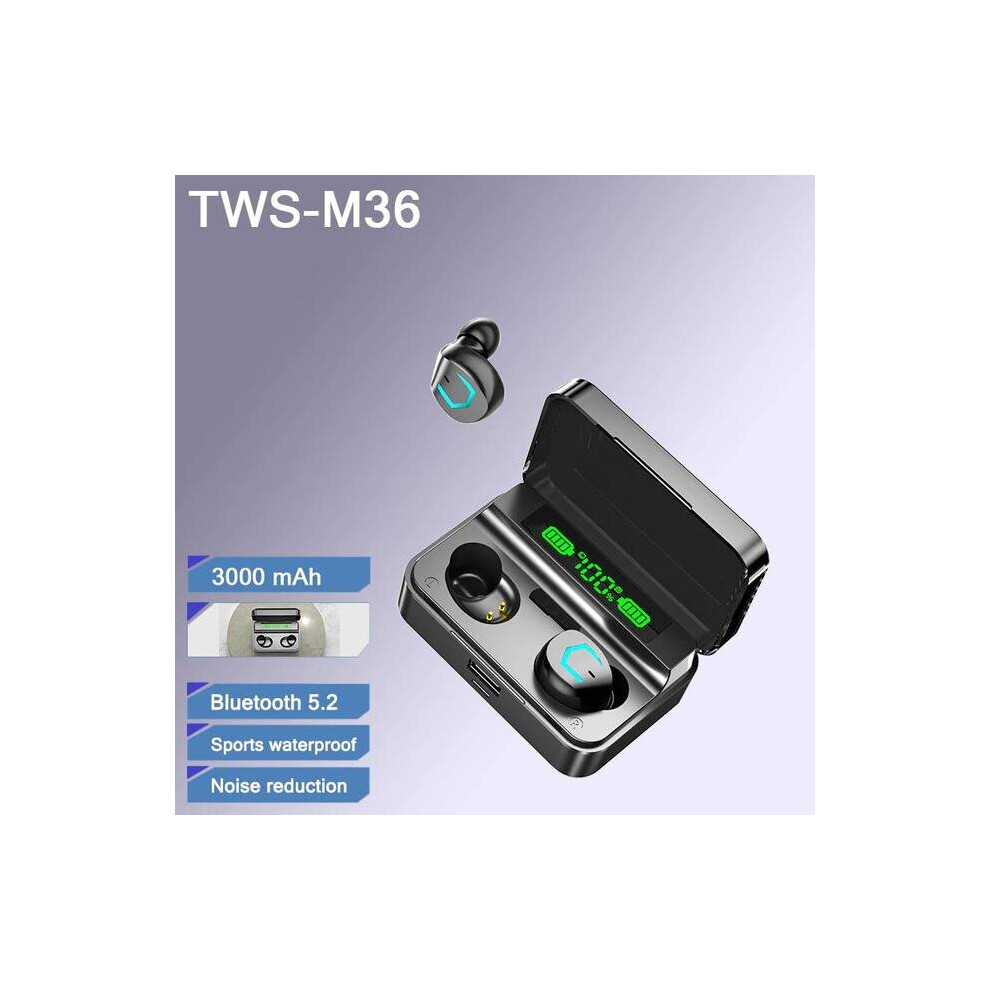 (A-) Bluetooth Headphones F9 Earphone Tws Wireless Bluetooth Headset Gamer Earbuds With Mic 3000Mah Charging Box Stereo Green 4851204978079