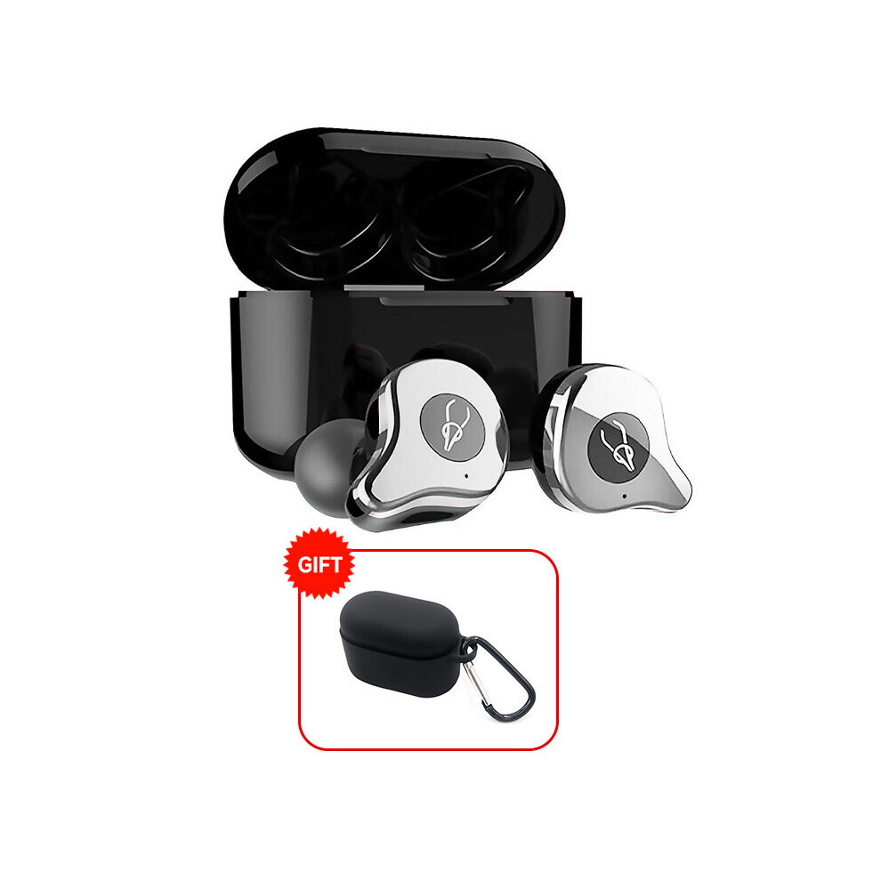 (A- And Case) Sabbat E12 Ultra Earphone Bluetooth-Compatible 5.2 Tws Wireless Earbuds Handfree Waterproof Stereo Qualcomm Aptx Sport Headphone Silver 4851204970011