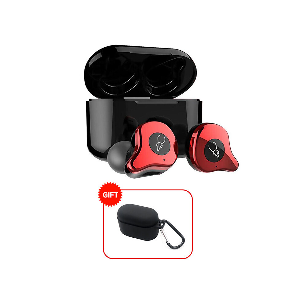 (A- And Case) Sabbat E12 Ultra Earphone Bluetooth-Compatible 5.2 Tws Wireless Earbuds Handfree Waterproof Stereo Qualcomm Aptx Sport Headphone Red 4851204969992
