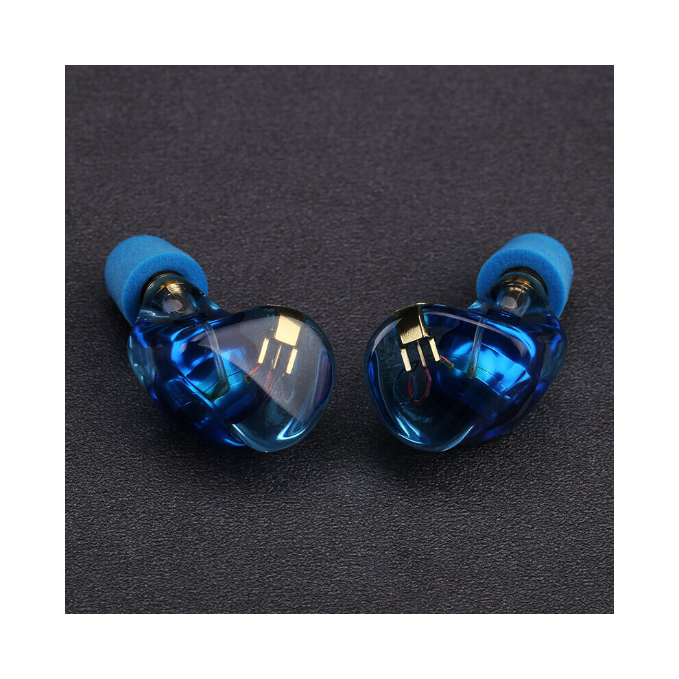 (A-(Without Cable)) Openheart Resin Earbuds With Mmcx Good-Looking Hifi High Quality Audio Wired Headphone Headset In-Ear Earphones Bass Earpieces Blue 4851204895789