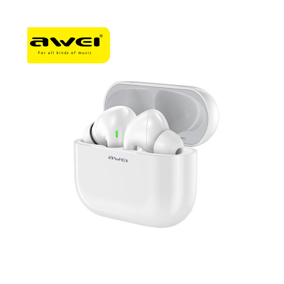 (A-T29 ) Awei T29/T29 Anc Bluetooth Headphones Game Tws Earphones Wireless In-Ear Earbuds Type-C Quick Charge Headset With Microphone White 4851204972411