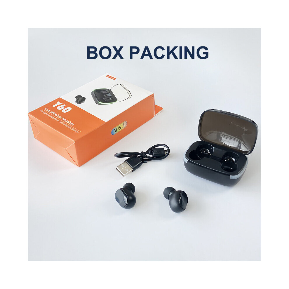 (A-Y60 Tws Earbuds 2) Fone Tws Wireless Earphones Ear Buds Headphone Handfree Airbuds Waterproof Earbud For Xiaomi Huawei Oppo Bluetooth 4851205056677