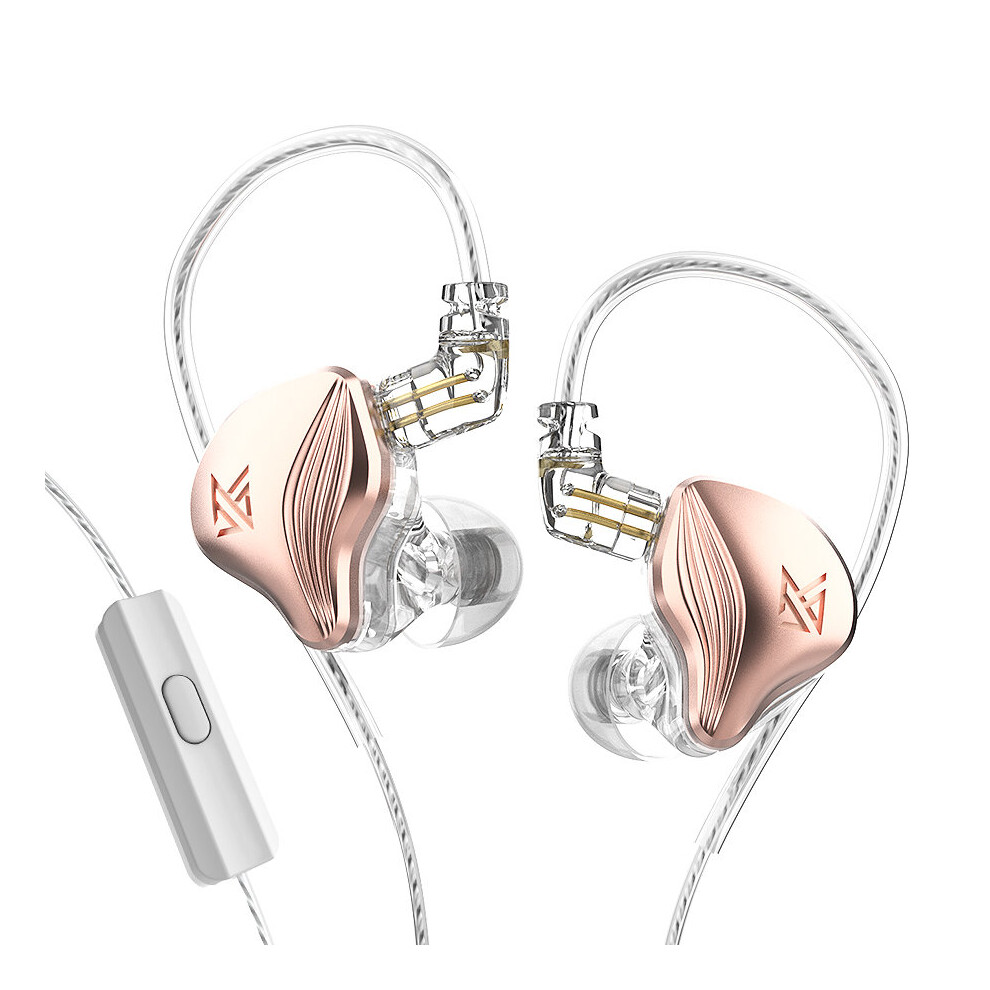 (A-Zex Mic) Kz Zex Hifi Headset Technology&Electrostatic In-Ear Monitor Wired Earphone Noice Cancelling Sport Game Headphones Clearance Gold 4851204932705