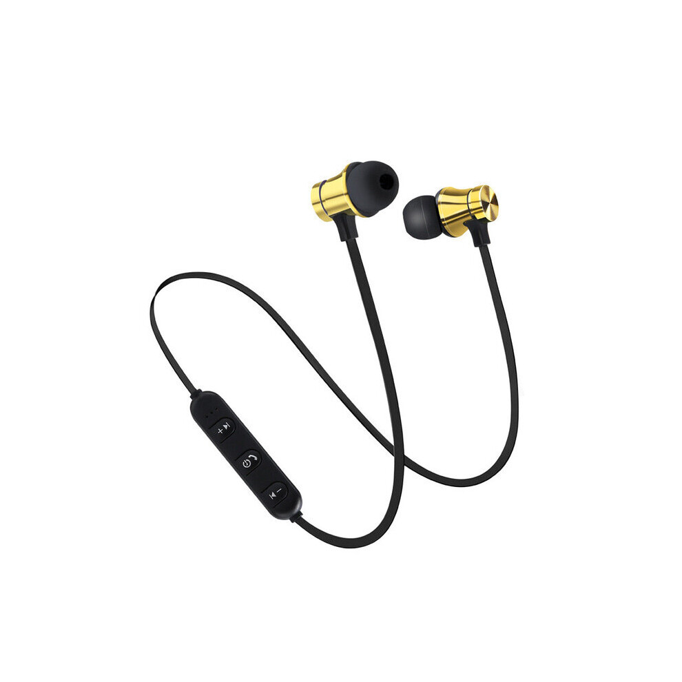 (A-) Tx11 Magnetic Wireless Bluetooth Earphone Sport Running In-Ea Wireless Gaming Headset With Mic Neckband Sport Earbuds Earphones Gold 4851204971704