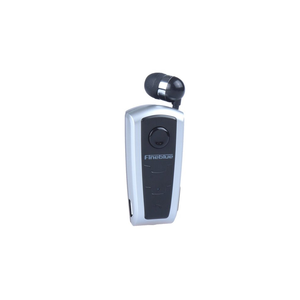 (A- No Box) Original Fineblue F910 Wireless Bluetooth V5.0 Headset In-Ear Vibrating Alert Wear Clip Hands Free Earphone For Game Earphone Silver 4851204949666