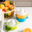 (a-Blue) Manual Portable Citrus Juicer Kitchen Tools Plastic Orange Lemon Squeezer Multifunction Fruit Juicer Machine Kitchen Accessories 2