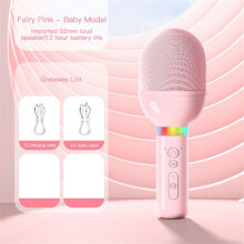 (a-02) Children Singing Car Music Player Abs Microphone Audio Portable For Xiaomi Huawei Phone Wireless Household Karaoke
