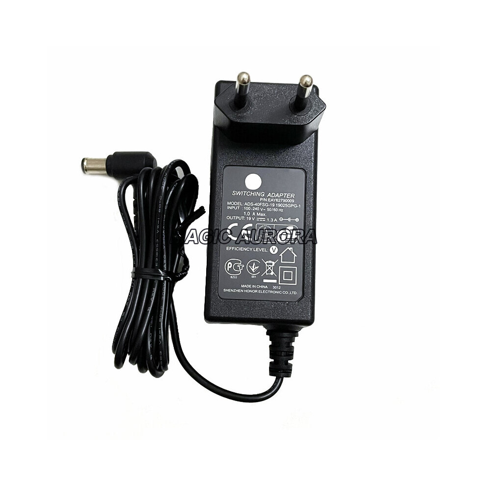 (A-Eu Plug(Type 2)) 25W 19V 1.3A Ac Adapter For Lg Monitor E1948sx 24M37h-B 23Et83v Ips224v-Pn E2242c-Bn 24Mp58vq 27Mp48hq 24M45h-B W1947cy 29Wk500 4855672928321