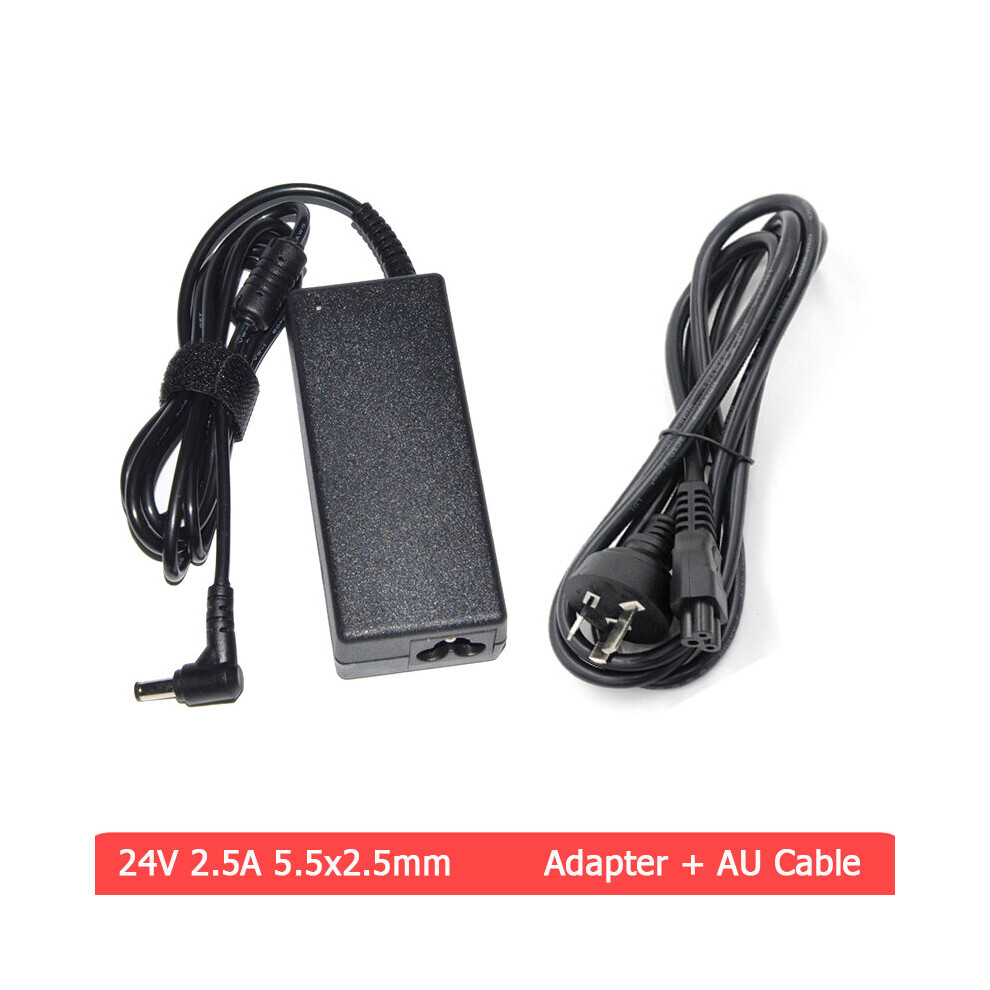 (A-Au Cable) Coinkos Adequate 60W 24V 2.5A 5.5X2.5mm Device Ac Adapter Charger 100V-240V Compatible To 24V 2A Printer Power Supply Cable 4855672971563