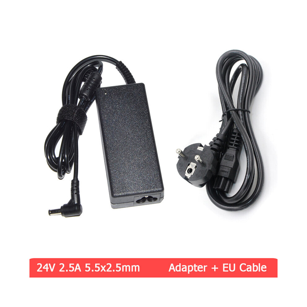 (A-Eu Cable) Coinkos Adequate 60W 24V 2.5A 5.5X2.5mm Device Ac Adapter Charger 100V-240V Compatible To 24V 2A Printer Power Supply Cable 4855672971570