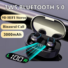 (a-B) TWS Bluetooth Earphones Wireless Headphones Wireless Waterproof Sport Headset EarPods Noise Reduction Earbuds with Microphones