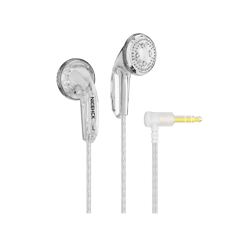 (A-Clear No Mic) Nicehck Yd30 Abs Shell 3.5Mm Microphone Headset 15.4Mm Composite Dynamic Earbud Bass Music Sport Hifi Earphone Mx500 B70 Eb2s 4851204957852