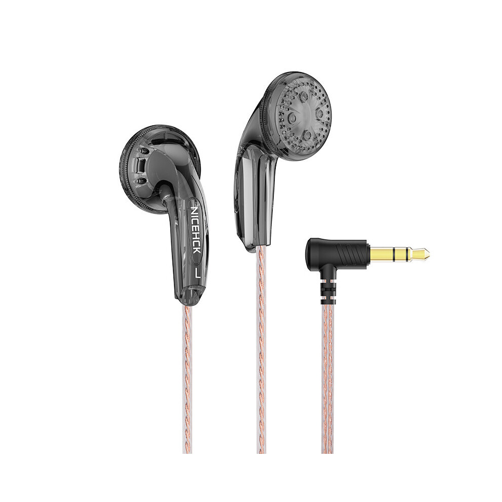 (A- No Mic) Nicehck Yd30 Abs Shell 3.5Mm Microphone Headset 15.4Mm Composite Dynamic Earbud Bass Music Sport Hifi Earphone Mx500 B70 Eb2s Grey 4851204957890