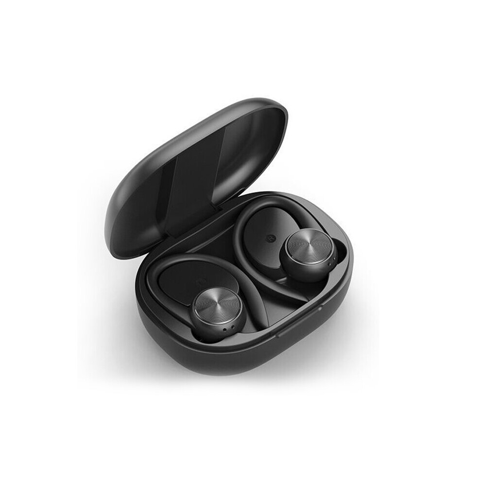 (a-R200 Black) TWS R200 Bluetooth Headphones True Wireless Stereo Earphones Sports Wireless Earbuds Ear Hook Waterproof Headset with Microphone