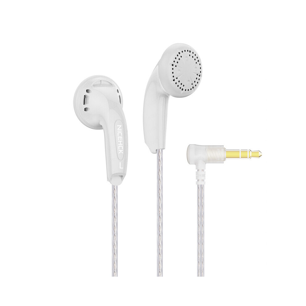 (A- No Mic) Nicehck Yd30 Abs Shell 3.5Mm Microphone Headset 15.4Mm Composite Dynamic Earbud Bass Music Sport Hifi Earphone Mx500 B70 Eb2s White 4851204957951