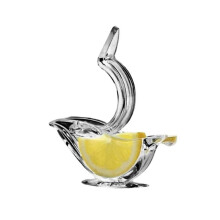 (a-grey) Aleekit Lemon Juicer Clip Acrylic Manual Lemon Slice Squeezer Convenient Transparent Fruit Juicer For Home Kitchen Manual Juicer