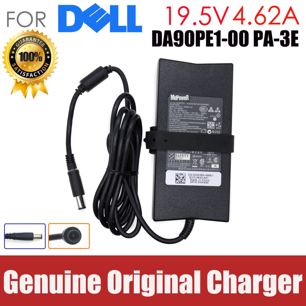 (A-) Original 19.5V 4.62A 90W For Dell 3521 3750 5421 5423 5437 5537 7420 7447 0W6kv 14R 14Z 15H Laptop Supply Ac Adapter Charger\ 4855672939044