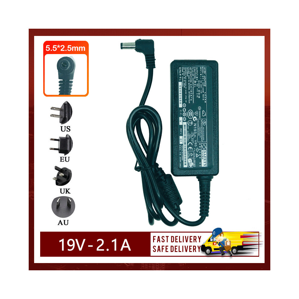 (A-) New 19V 2.1A 40W 5.5*2.5Mm Power Adapter For Asus Adp-40Kd Bb Vz229 Vz249 Vx229 Desktop Monitor Adapters Charger 4855672913334