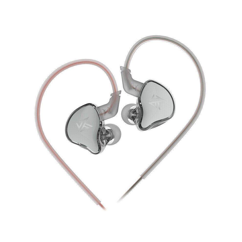 (A-Edcx No Mic) Kz Edcx Wired Earphone In-Ear Monitor Hifi Headphones Music Sport Game Bass Dj Outdoor Earbuds Dynamic Headset With Microphone Grey 4851205041567