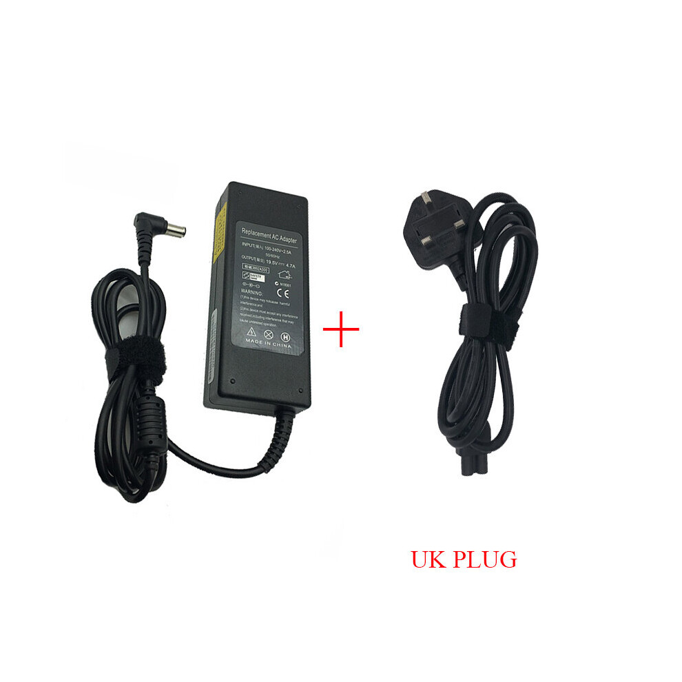 (A-With Uk Plug) 19.5V 4.7A 90W 6.5*4.4Mm Charger Ac Laptop Adapter For Sony Vaio Pcg-61511L Vgp-Ac19v20 Vgp-Ac19v29 Vgp-Ac19v31 Vgp-Ac19v32 33 4855672905339