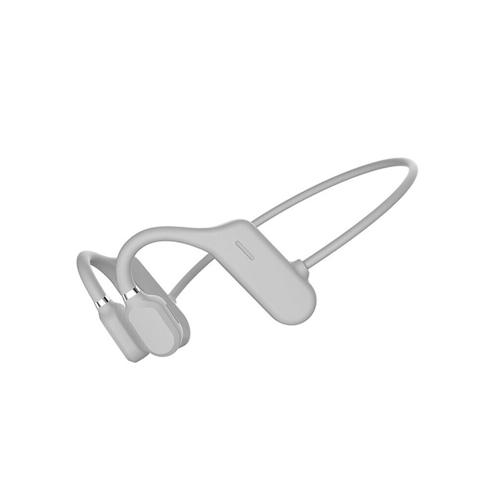(A-) New Bone Conduction Headphones Bluetooth 5.0 Wireless Not In-Ear Headset Sweatproof Waterproof Sport Earphones 18G Earbuds Gray 4851204975832