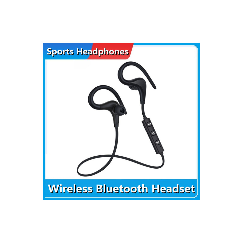 (A-) Bluetooth Earphone Earbuds Waterproof Wireless Headphones Running Sport Headset With Noise Cancelling Mic Black 4851204893310