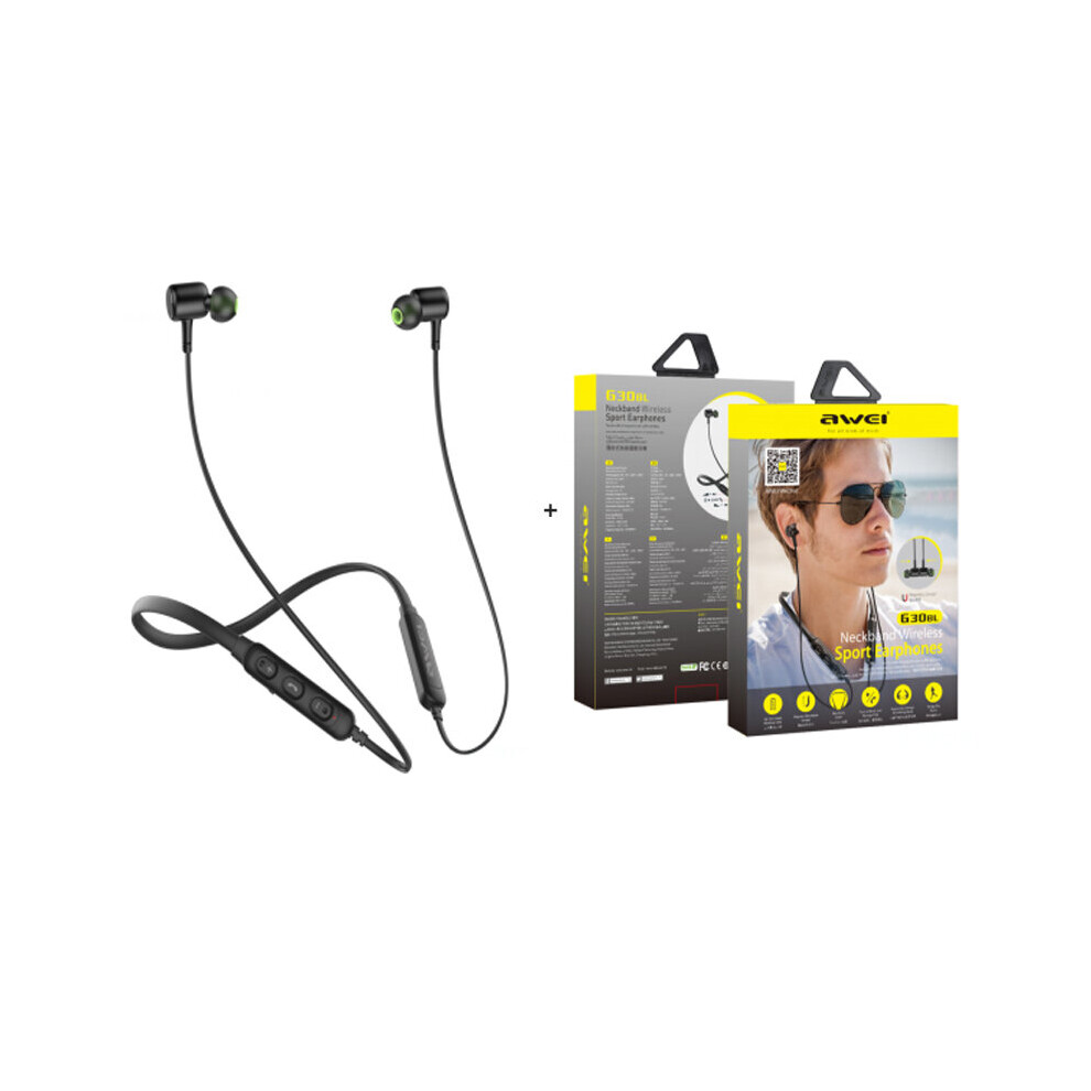 (A-G30bl) Awei G10bl/G20bl/G30bl Wireless Headphones Bluetooth 5.0 Neckband Earphones Hifi Bass Sports Headset Waterproof Magnetic Earbuds 4851205051542
