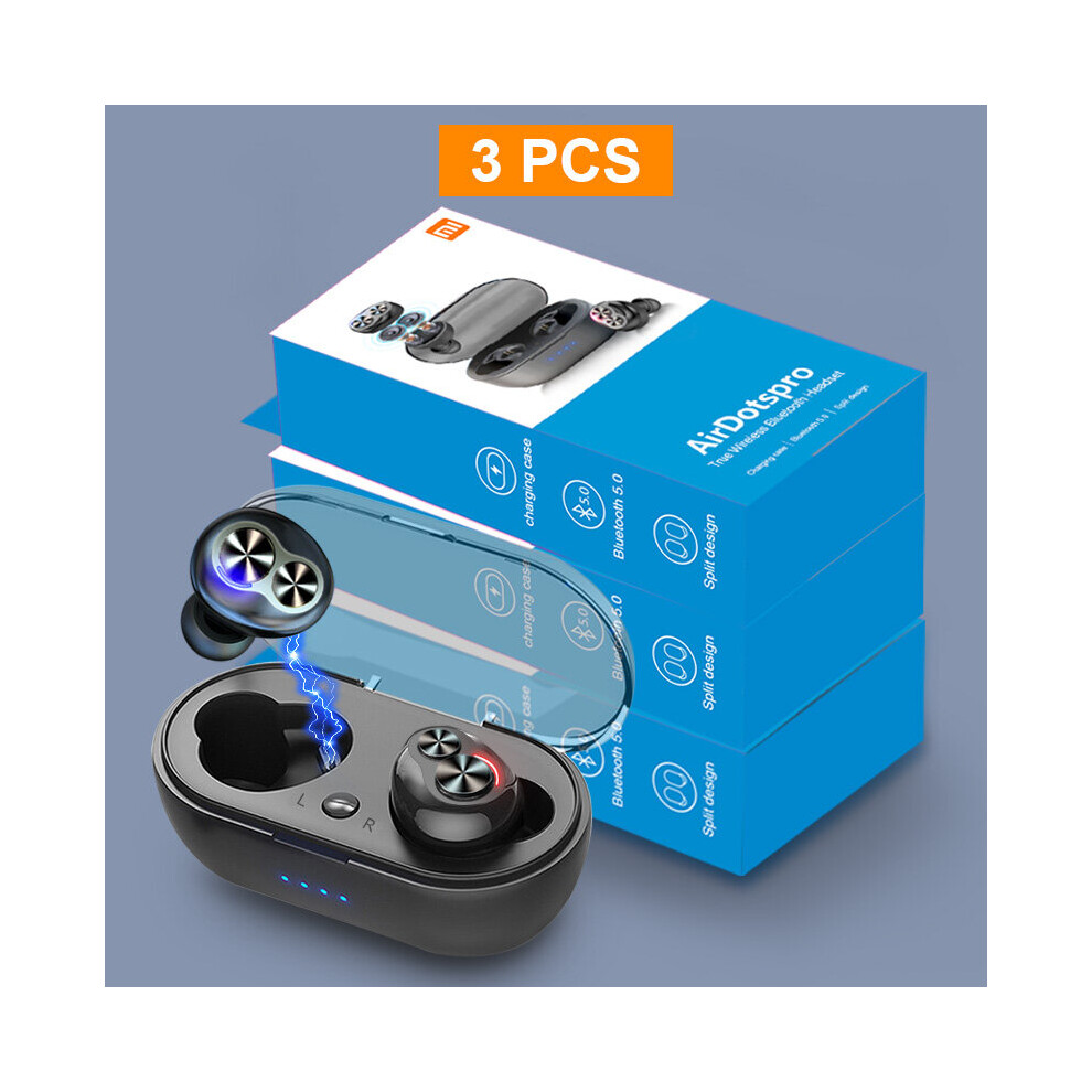 (A-3 Pcs) Wireless Bluetooth Tws Earphones High Bass Bluetooth V5.0 Stereo In-Ear Sports Headsets With Microphone Earbuds For Phone 4851204929453