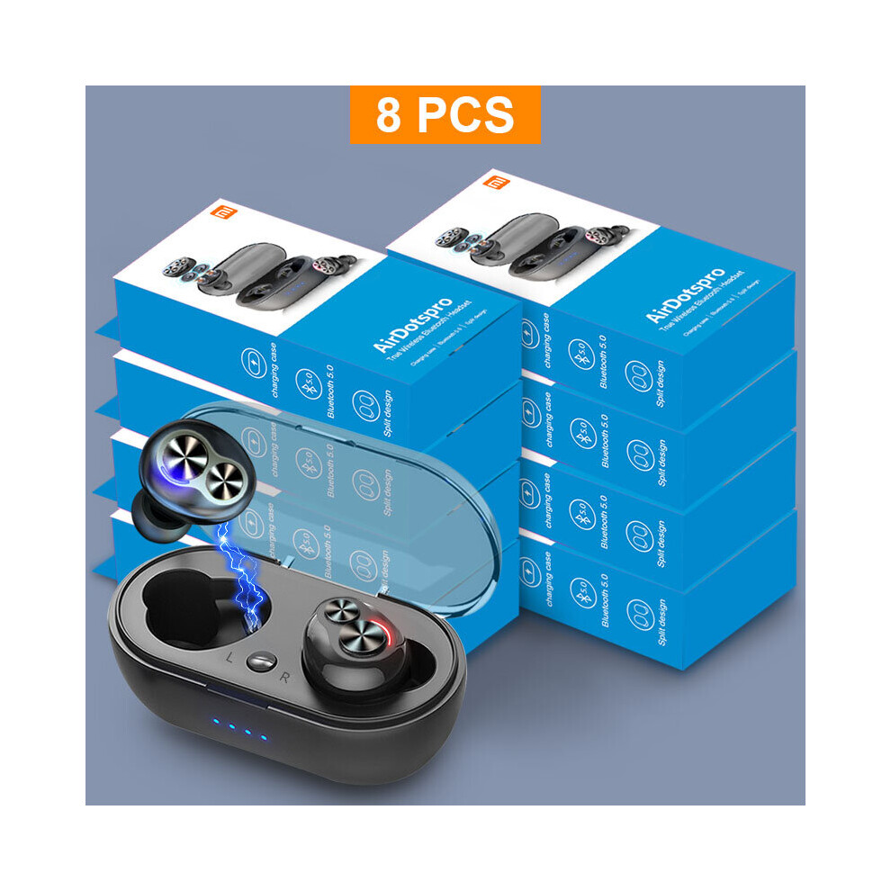 (A-8 Pcs) Wireless Bluetooth Tws Earphones High Bass Bluetooth V5.0 Stereo In-Ear Sports Headsets With Microphone Earbuds For Phone 4851204929507