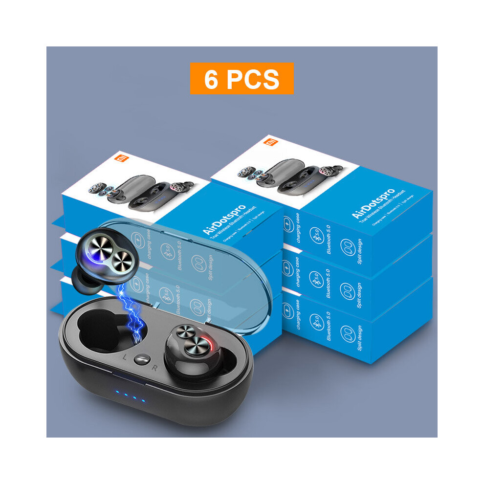 (A-6 Pcs) Wireless Bluetooth Tws Earphones High Bass Bluetooth V5.0 Stereo In-Ear Sports Headsets With Microphone Earbuds For Phone 4851204929484