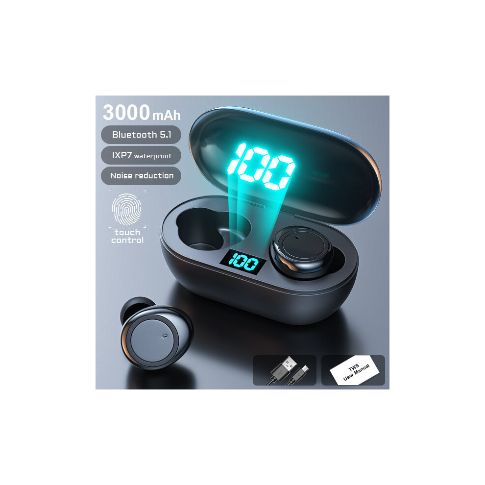 (A-3000Mah2) Tws Wireless Bluetooth 5.1 Earphone 3000Mah Charging Box Headphone 9D Stereo Sports Waterproof Earbuds Headset With Microphone 4851204902609