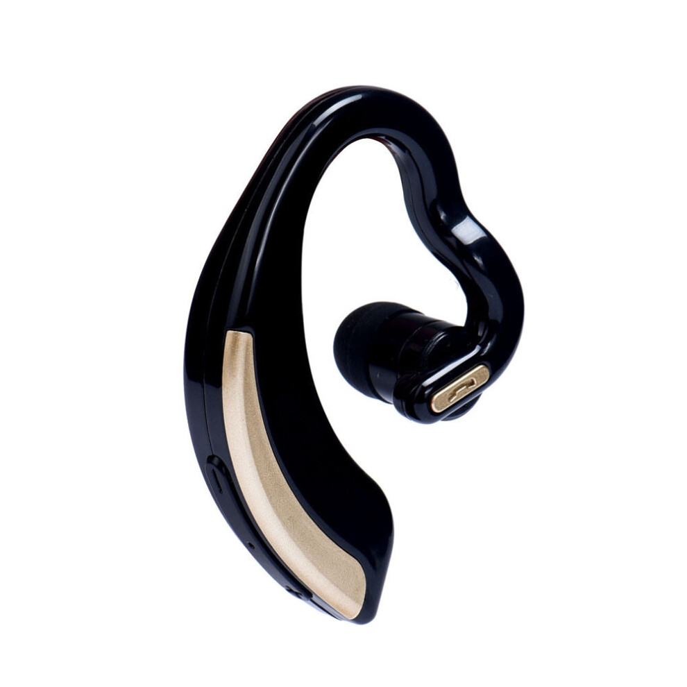 (A-) V18 Bt Headphones Wireless Compatible Earphone Earhook Earbud With Microphone Stereo Headsets Muti-Control Earbud Gold 4851205047996