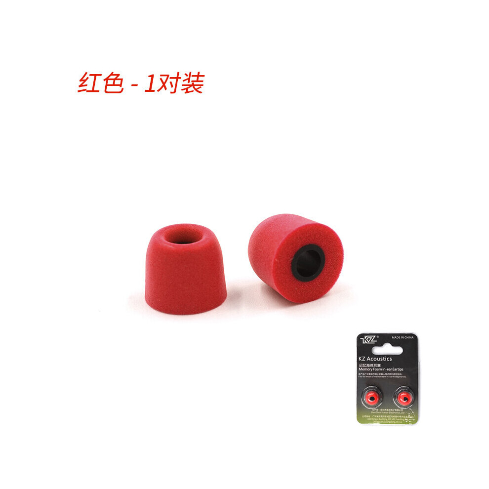 (A- 1Pair) Kz Earphone Memory Cotton Earplugs 3Pairs (6Pcs) Comfortable Earbud Headphone Portability Headset Audifonos Edx Cra Zsn Zs10 Pro Red 4851204934341
