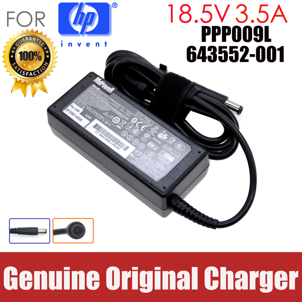 (A-) Original 18.5V 3.5A Ac Adapter Laptop Charger For Hp 2133 2710 2210B 2230S 2510P 2530P 2540P 2560P 2570P 2710P 2730P 2740P 4855672984006