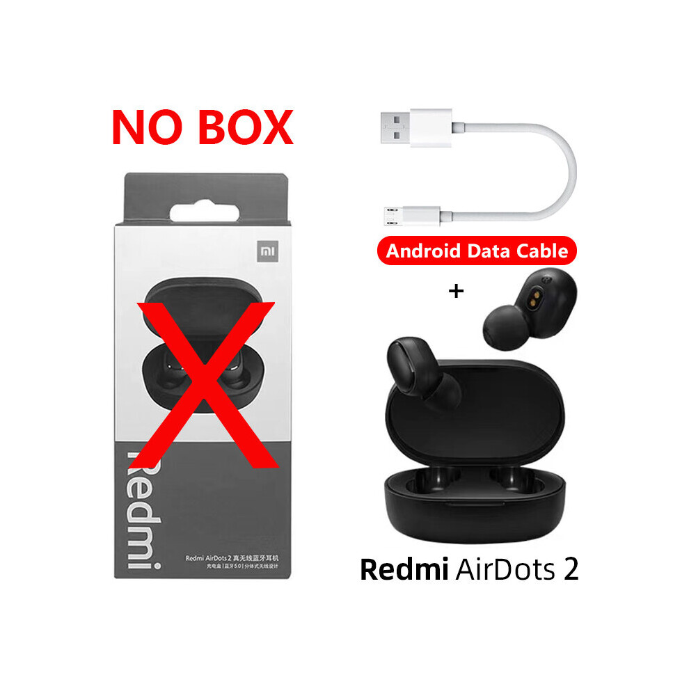 (A-With Cable No Box) Original New Xiaomi Redmi Earphone Airdots 2 Tws Wireless Blutooth V5.0 Noise Reduction With Mic Earbuds Ai Control Headset 4851204909028