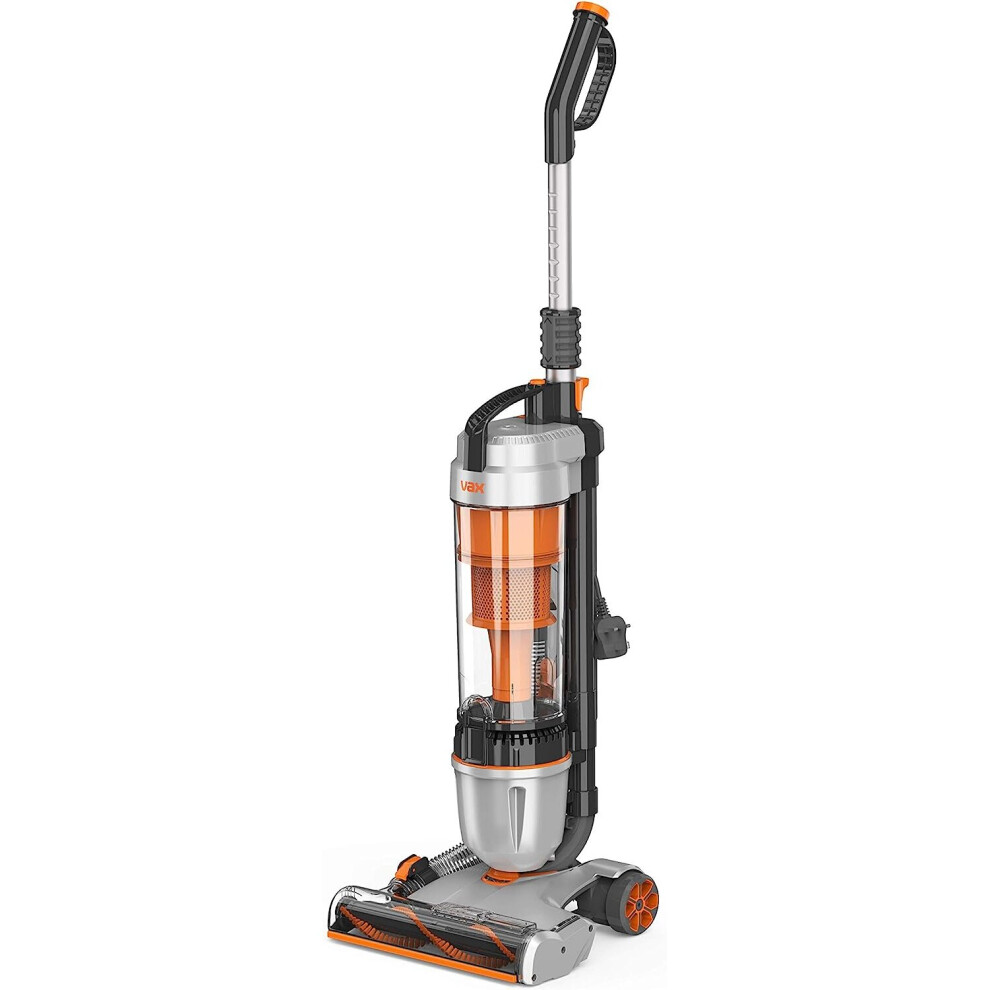 Vax Air Stretch Upright Vacuum Cleaner | Over 17M Reach | Powerful, Multi-Cyclonic, With No Loss Of Suction | Lightweight-U85-As-Be, And Silver/Orange