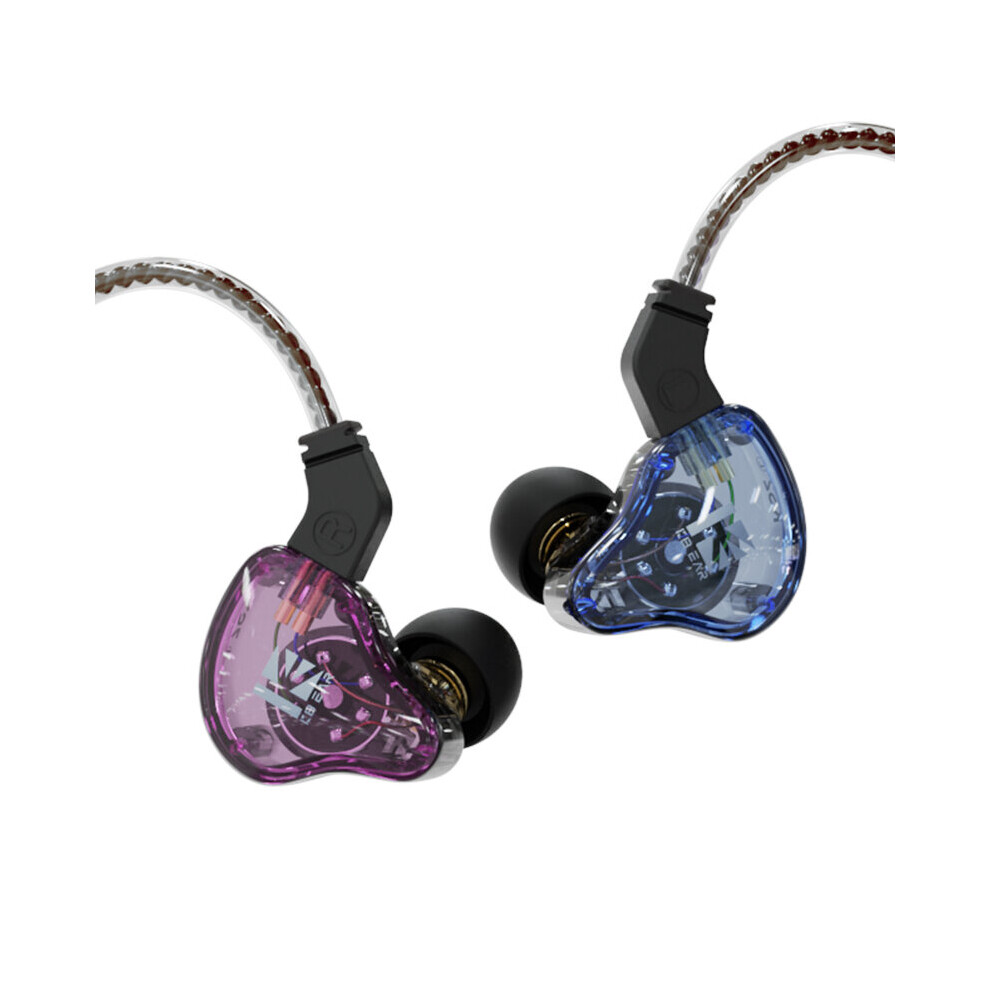 (A- No Mic) Kbear Ks2 1Ba+1Dd In Ear Monitor Hifi Earphones Sprot Headphones Running Game Headset Earbuds Bass Ink Ks1 Ks2 Tri I3 Pro Iem Blue/Purple 4851204971599