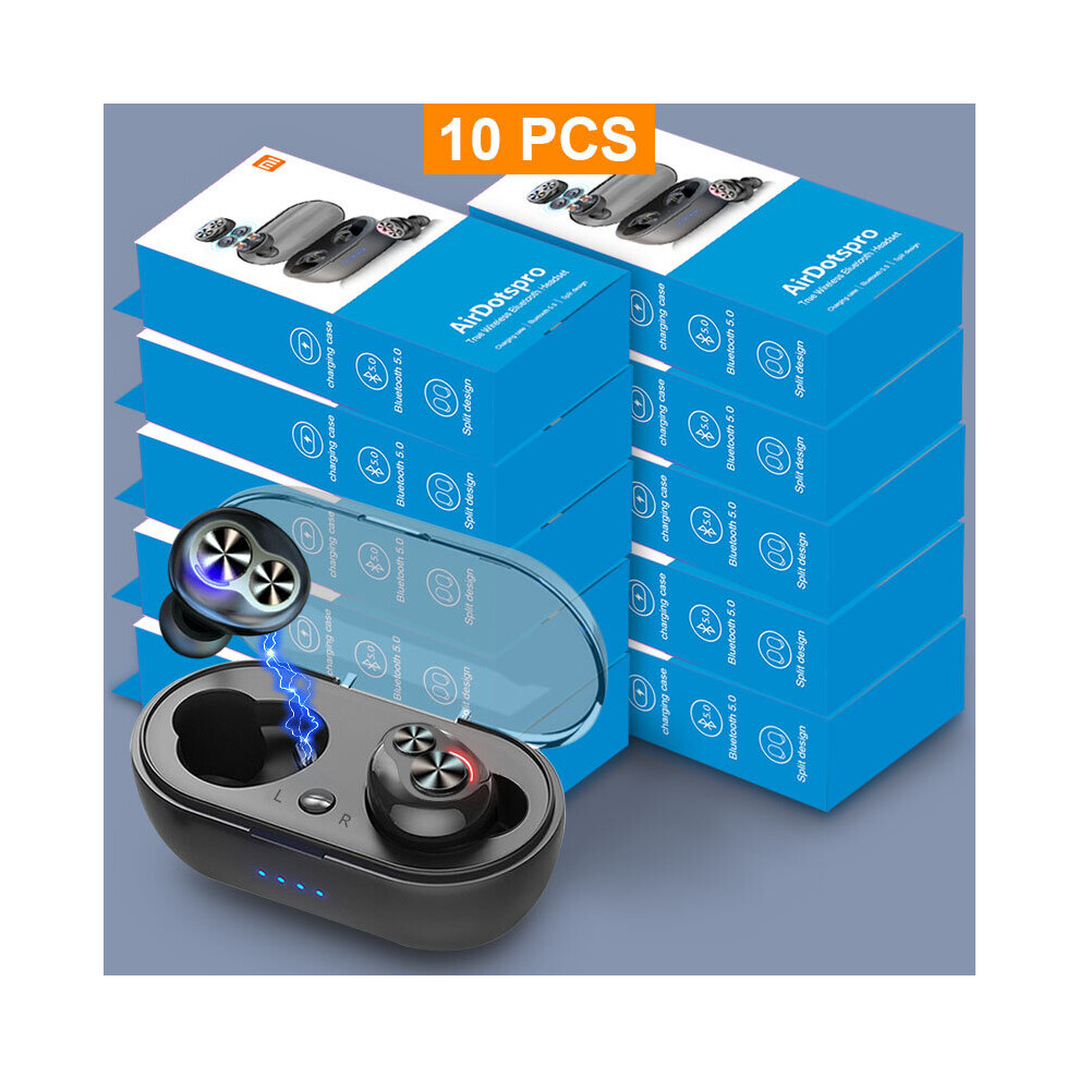 (A-10 Pcs) Wireless Bluetooth Tws Earphones High Bass Bluetooth V5.0 Stereo In-Ear Sports Headsets With Microphone Earbuds For Phone 4851204929422