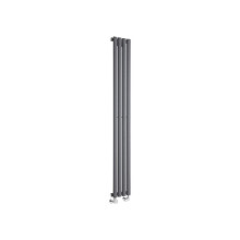 (236mm) Single Tall Vertical Oval Panel Radiator Anthracite 1600mm High