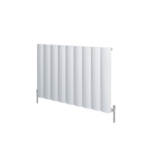 (850mm, White) Luka Horizontal Aluminium Central Heating Panel Radiators - 600mm High