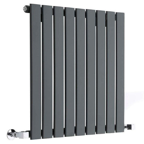 (612mm) Single Flat Panel Radiators 600mm High - Anthracite