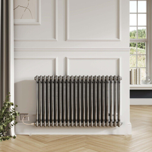 (636mm) Electric 2 Column Raw Metal Column Radiators - 600mm High