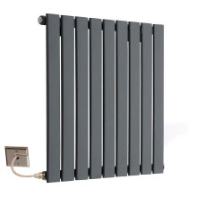 (408mm) Electric Single Flat Panel Radiator 600mm High 408mm Wide Anthracite