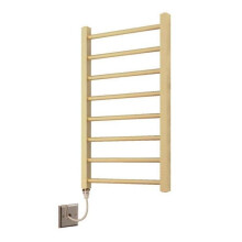 (800mm) Pula Brushed Brass Electric Towel Rail 500mm Wide