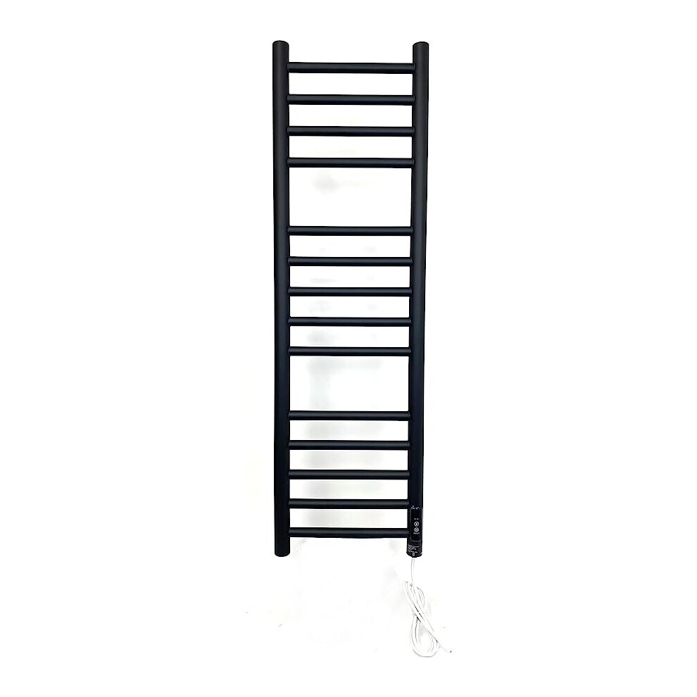 (300mm) Larne Dry Electric Black Stainless Steel Towel Rails