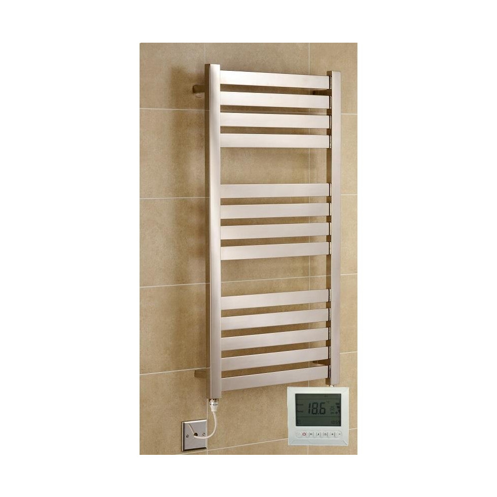 (500Mm X 960Mm, Yes) Algarve Stainless Steel Electric Heated Towel Rails 5065000317157