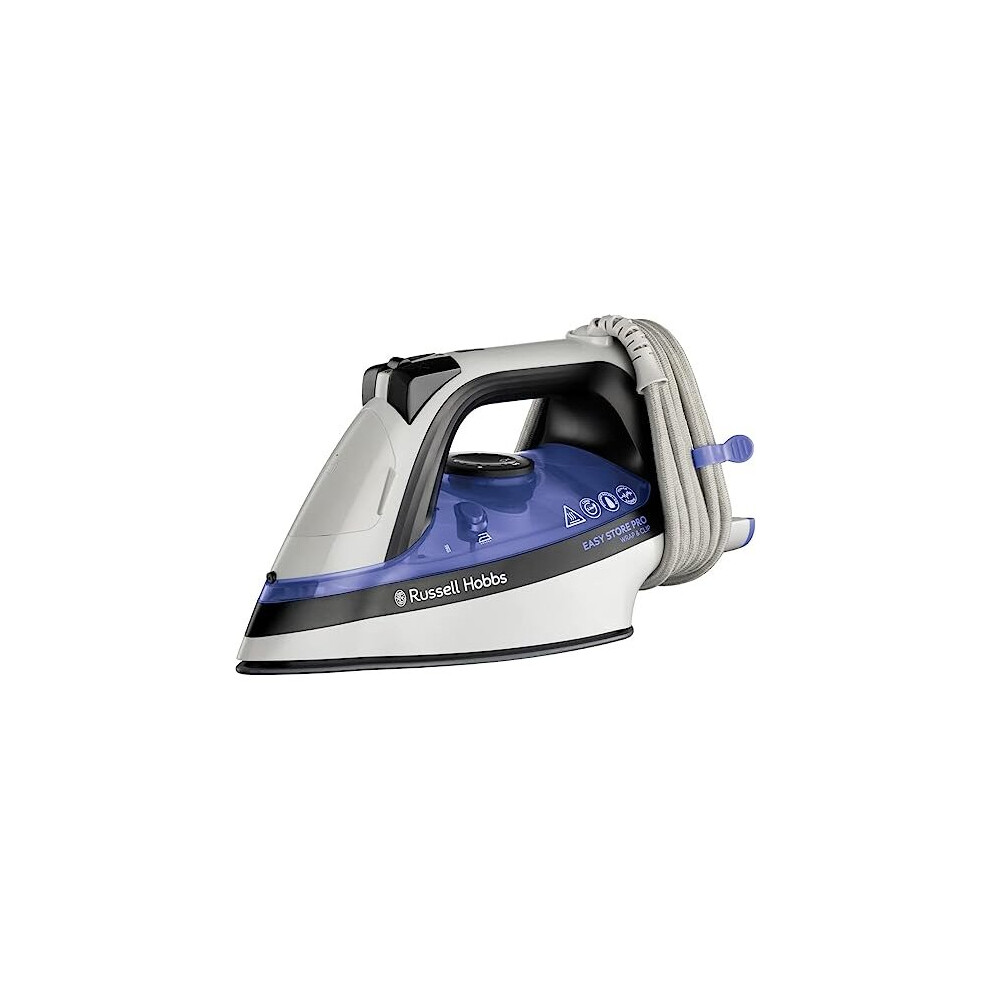 Russell Hobbs 26730 Wrap & Clip Steam Iron - Easy Store Ceramic Iron with Vertical Steam and 180g Steam Shot, 2400W