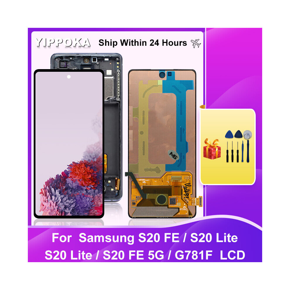 (With Frame) New Oled For Samsung Galaxy S20 Fe Lcd Display Sm-G780f Touch Screen Digitizer For Samsung Galaxy S20 Fe 5G Lcd Screen Black 6242911764440