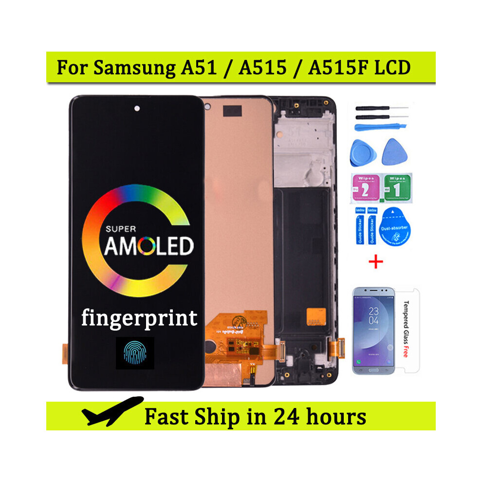 (Tft With Frame) Super Amoled For Samsung Galaxy A51 Lcd A515 A515f A515f/Ds A515fd Lcd Display Touch Screen With Frame Digitizer Assembly 6242911721160